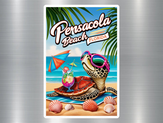 Pensacola Beach Florida Turtle Sticker