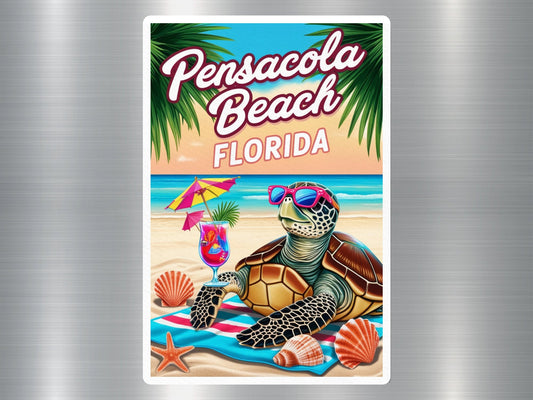 Pensacola Beach Florida Turtle Sticker