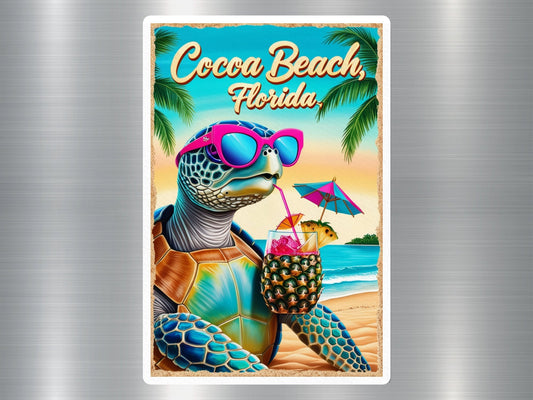 Cocoa Beach Florida Turtle Sticker