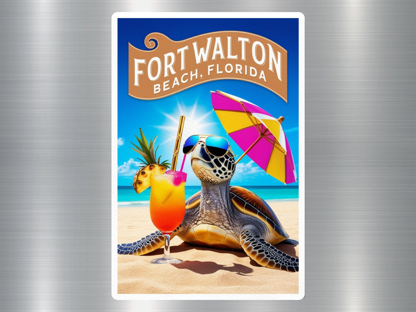 Fort Walton Beach Florida Turtle Sticker