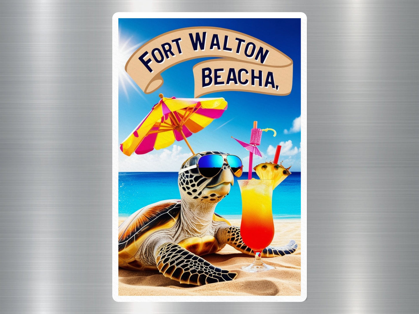 Fort Walton Beach Florida Turtle Sticker