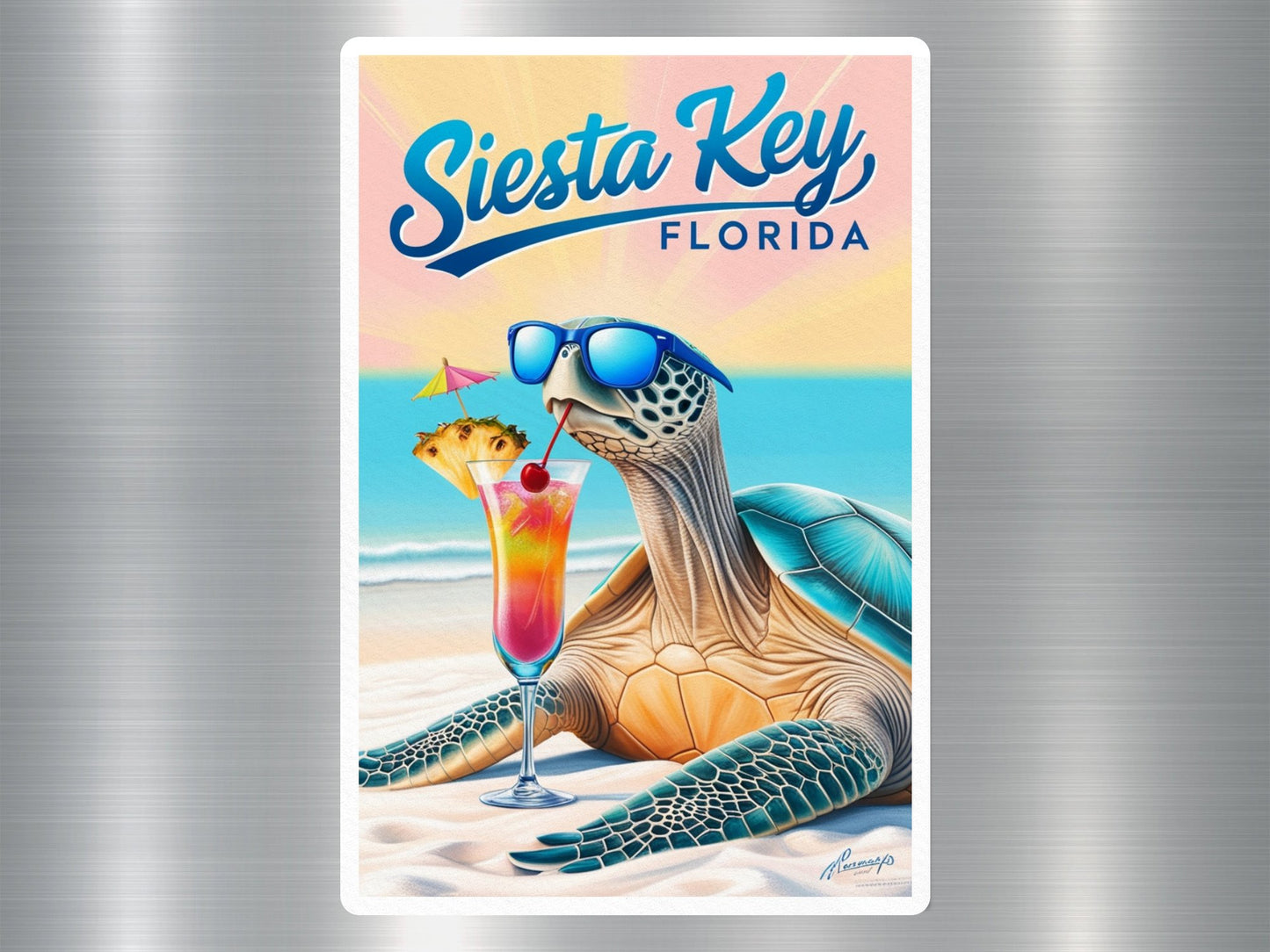 Siesta Key Florida Turtle Sticker