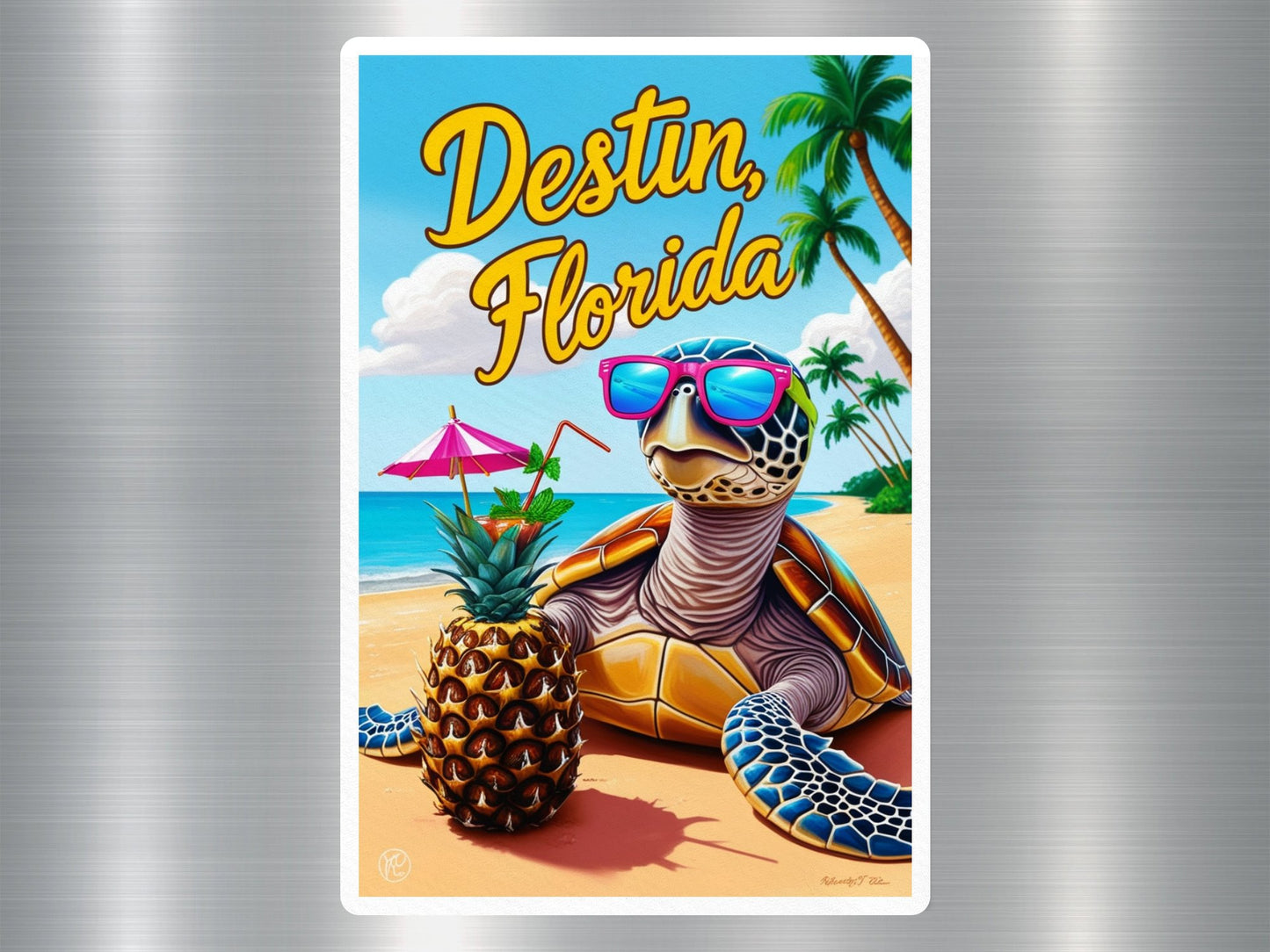 Destin Florida Turtle Sticker