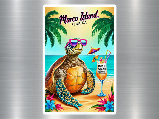 Marco Island Florida Turtle Sticker