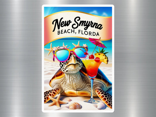 New Smyrna Beach Florida Turtle Sticker