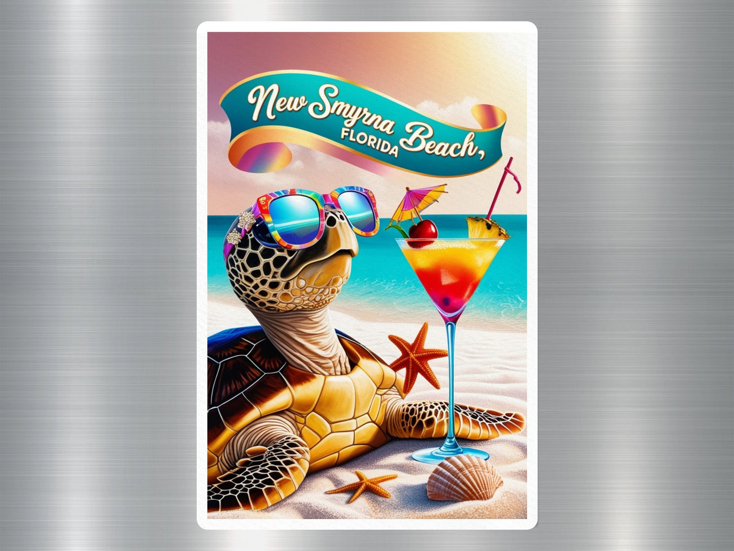 New Smyrna Beach Florida Turtle Sticker