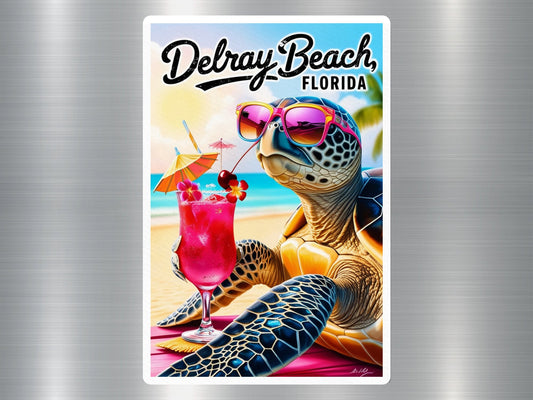 Delray Beach Florida Turtle Sticker