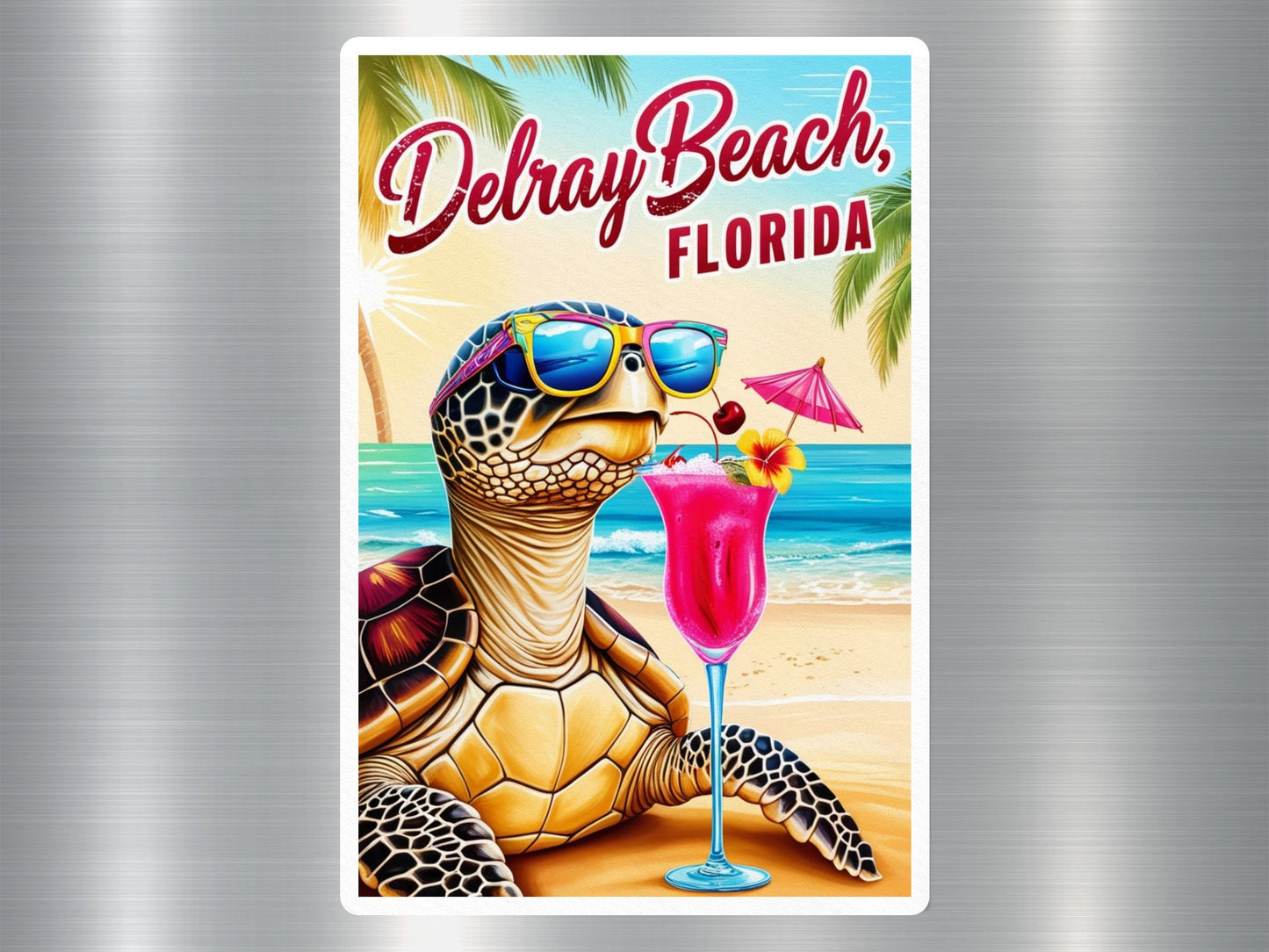 Delray Beach Florida Turtle Sticker