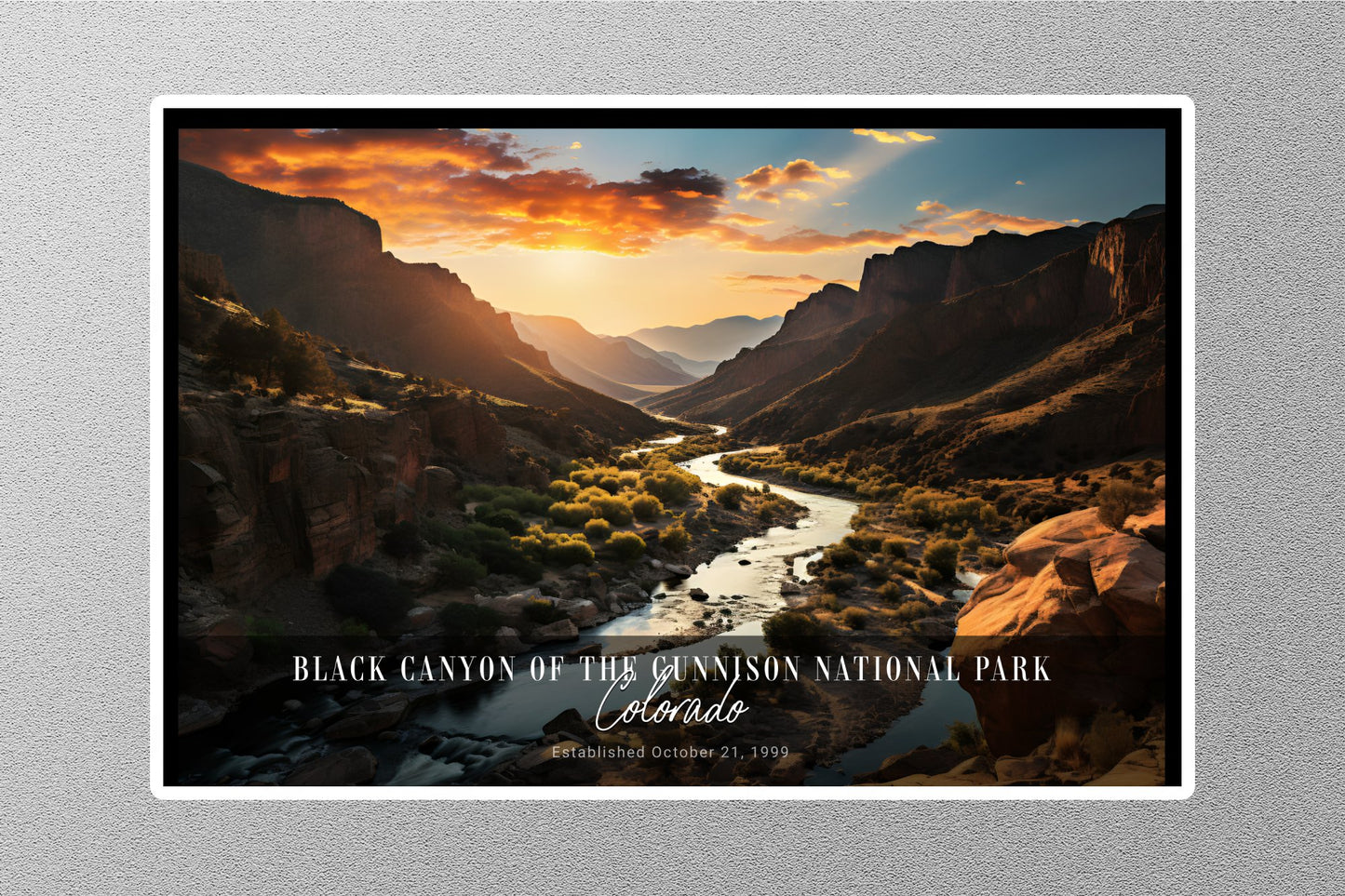 Black Canyon of the Gunnison Sunrise National Park Sticker