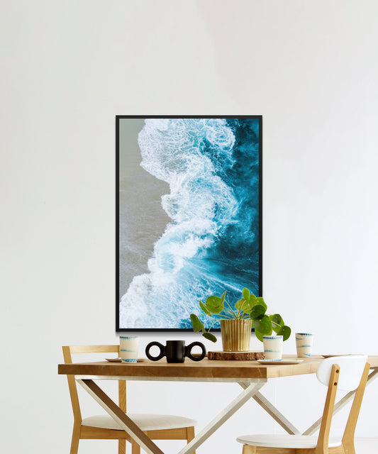 Blue Ocean Waves Poster - Matte Paper