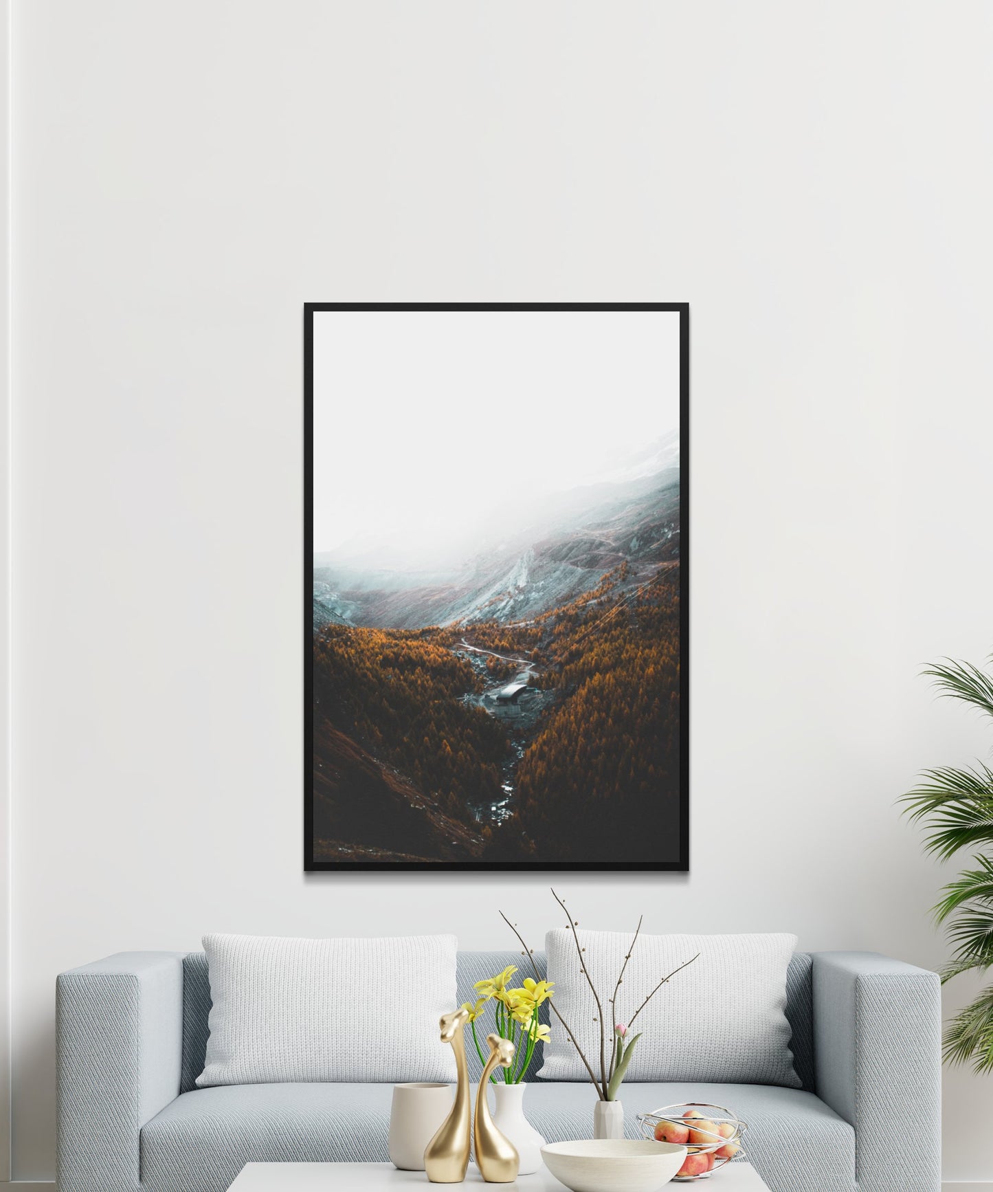 Brown Trees and Mountains Poster - Matte Paper