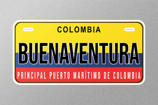 Buenaventura Colombia License Plate Sticker
