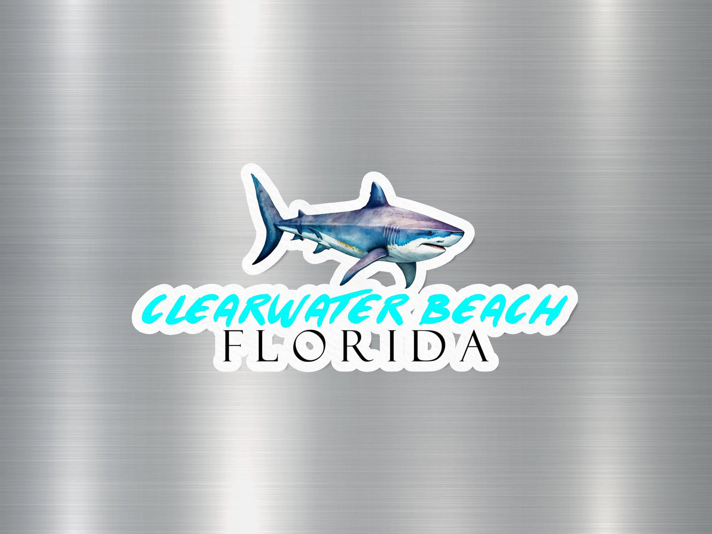 Clearwater Beach Florida Shark Sticker