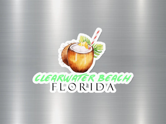 Clearwater Beach Florida Coconut Sticker