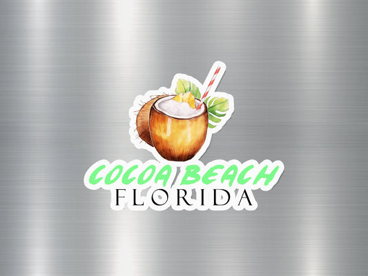 Cocoa Beach Florida Coconut Sticker