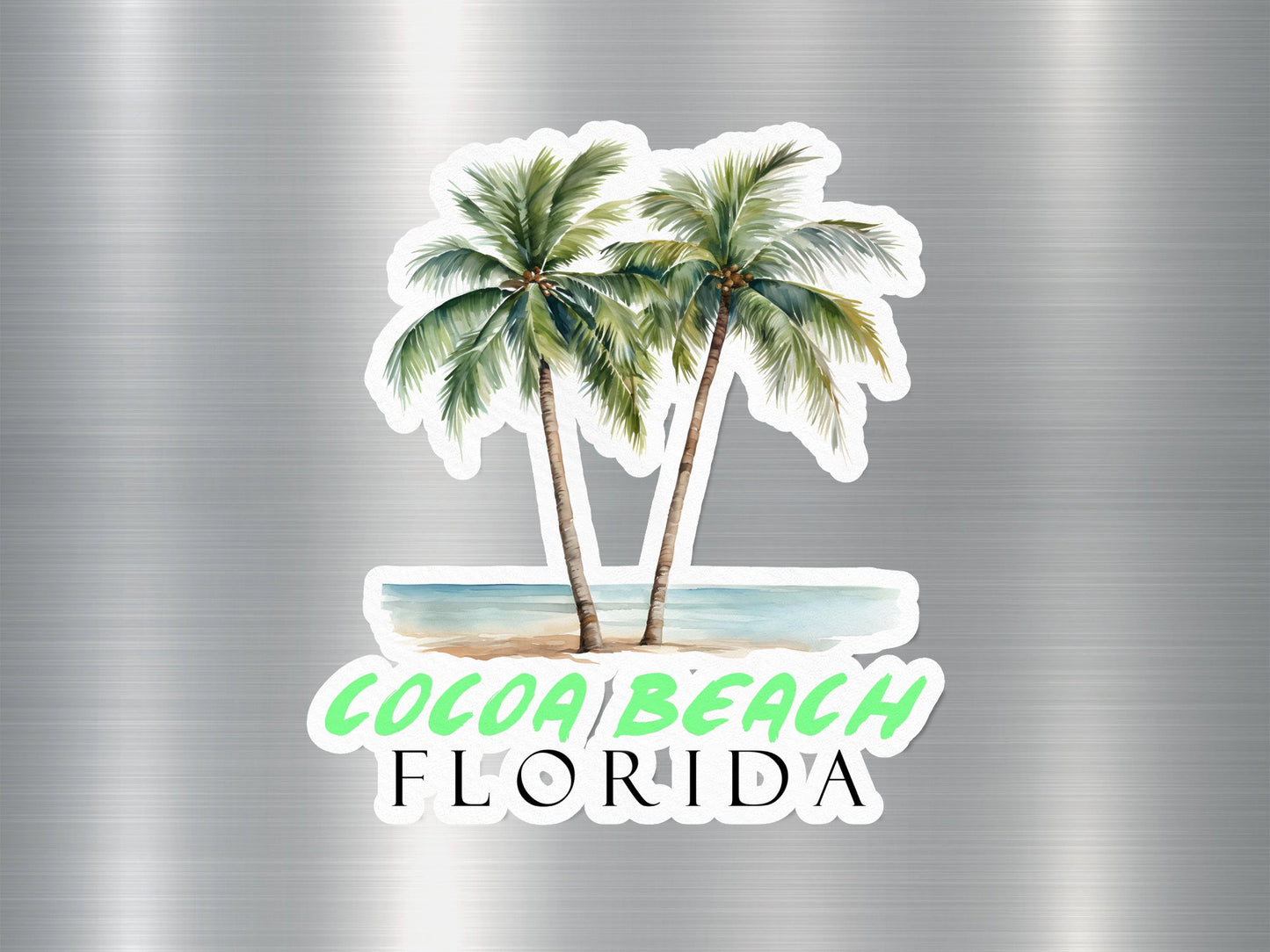 Cocoa Beach Florida Palm Tree Sticker