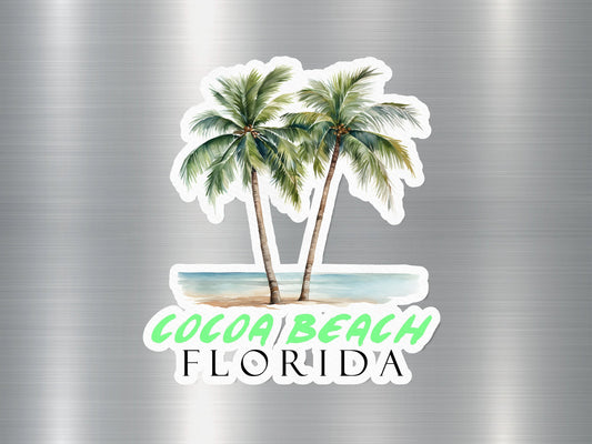 Cocoa Beach Florida Palm Tree Sticker