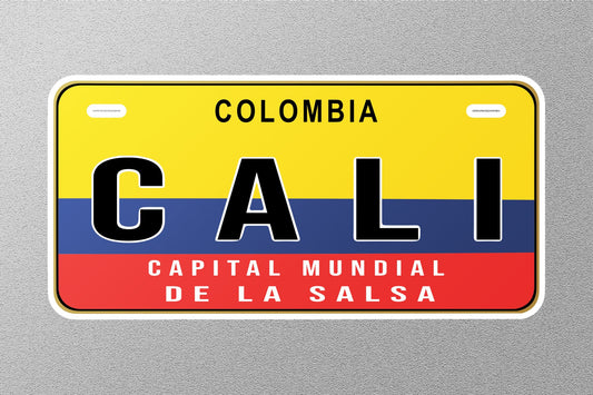 Cali Colombia License Plate Sticker