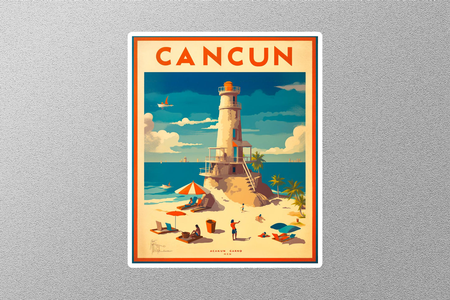Wholesale Vintage Cancun Travel Stickers