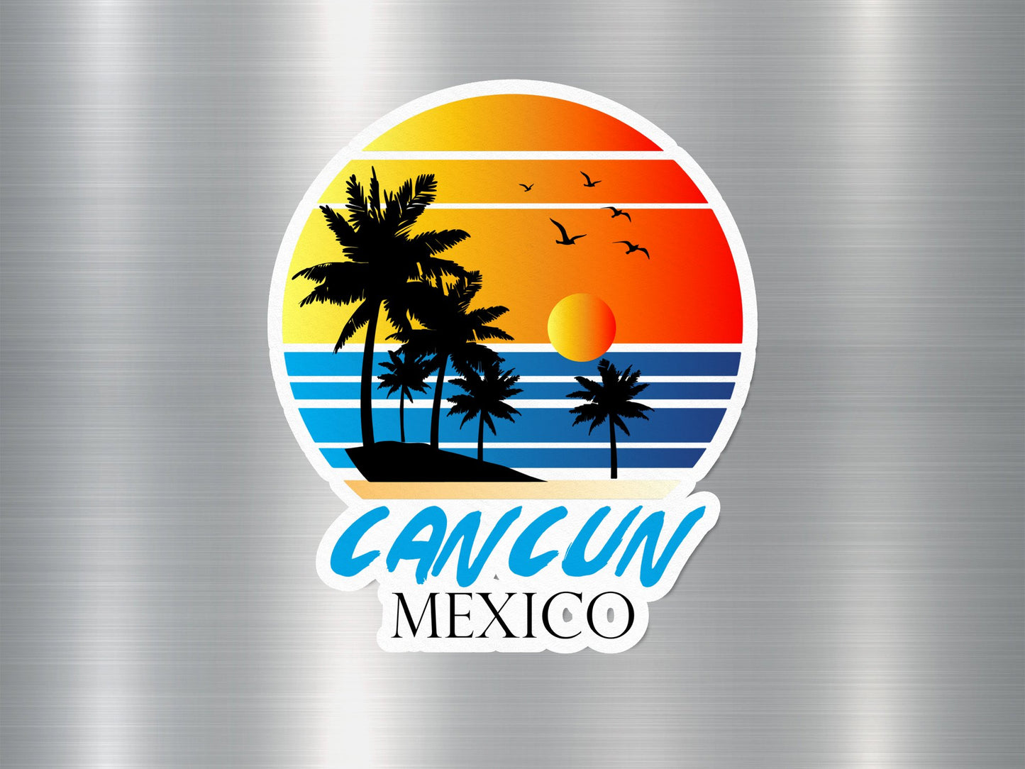 Cancun Mexico Sunset Sticker