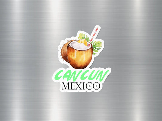 Cancun Mexico Coconut Sticker