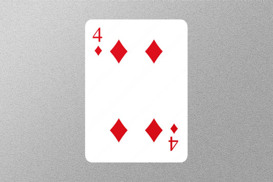Wholesale 4 of Diamonds Cards Sticker