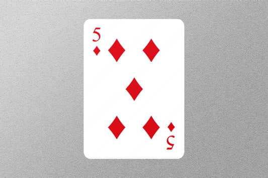 Wholesale 5 of Diamonds Cards Sticker