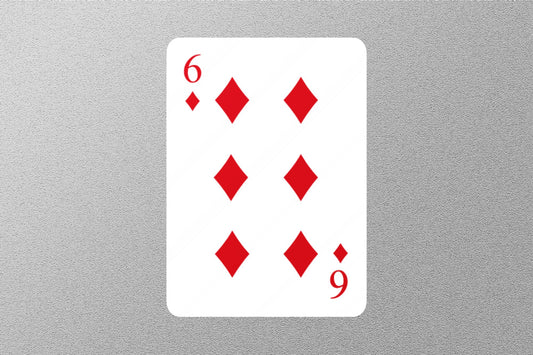 Wholesale 6 of Diamonds Cards Sticker