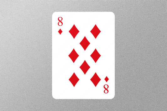 Wholesale 8 of Diamonds Cards Sticker