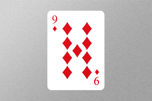 Wholesale 9 of Diamonds Cards Sticker
