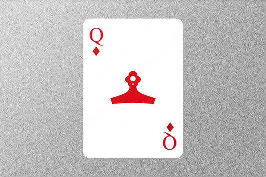 Wholesale Queen of Diamonds Cards Sticker