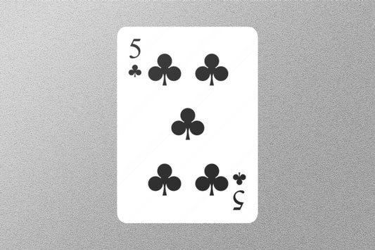 Wholesale 5 Of Clubs Cards Sticker