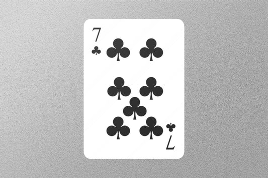 Wholesale 7 of Clubs Cards Sticker