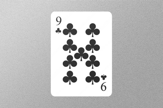 Wholesale 9 of Clubs Cards Sticker