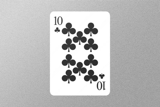 Wholesale 10 of Clubs Cards Sticker