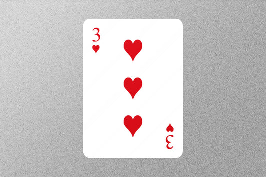 Wholesale 3 of Hearts Cards Sticker