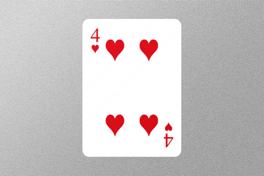 Wholesale 4 of Hearts Cards Sticker