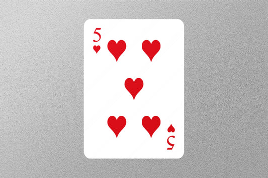 Wholesale 5 of Hearts Cards Sticker