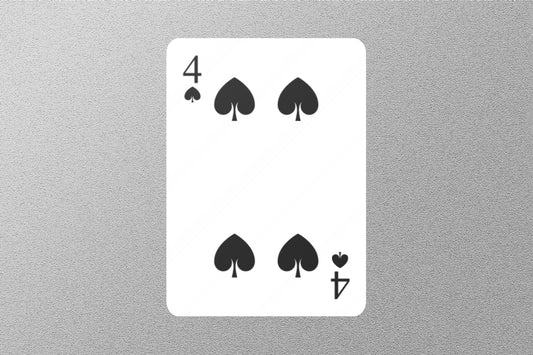 Wholesale 4 of Spades Cards Sticker