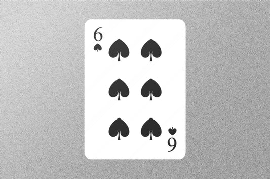 Wholesale 6 of Spades Cards Sticker