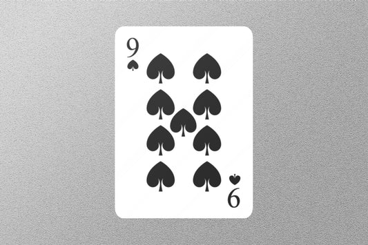 Wholesale 9 of Spades Cards Sticker