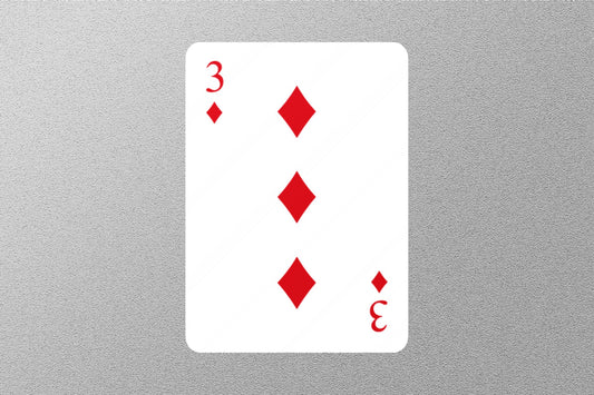 Wholesale 3 of Diamonds Cards Sticker