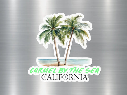 Carmel By The Sea California Palm Tree Sticker