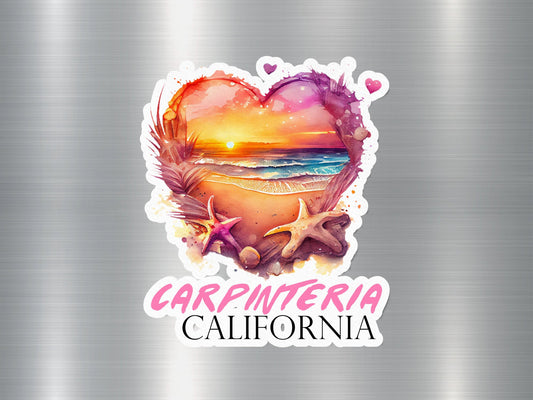 Carpentaria California Heart Sticker