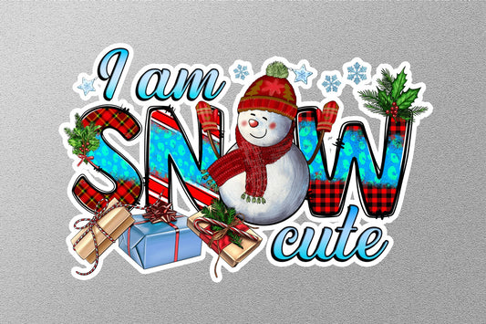 Christmas I am Snow Cute Winter Holiday Sticker