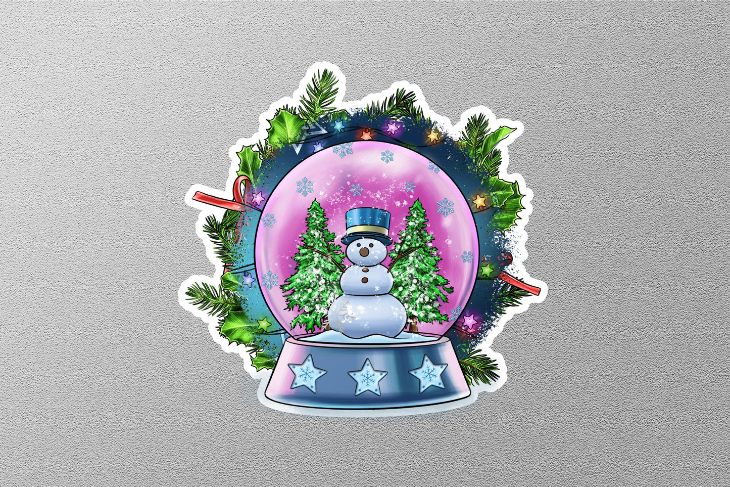 Christmas Snow Globe Winter Holiday Sticker