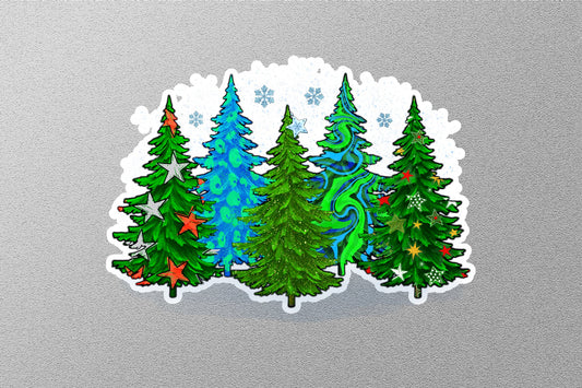 Christmas Trees Winter Holiday Sticker