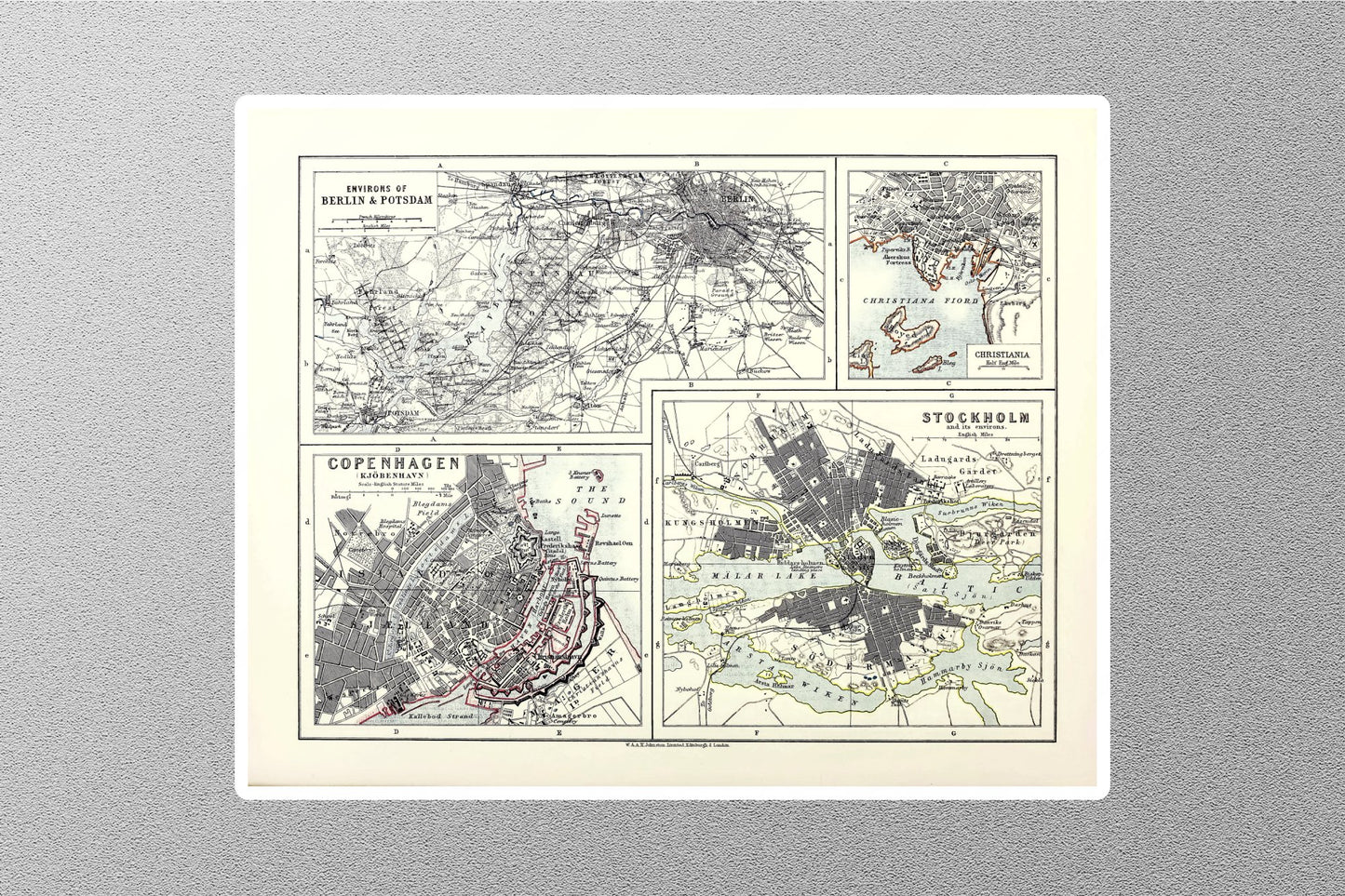 EUROPEAN CITIES Map Sticker