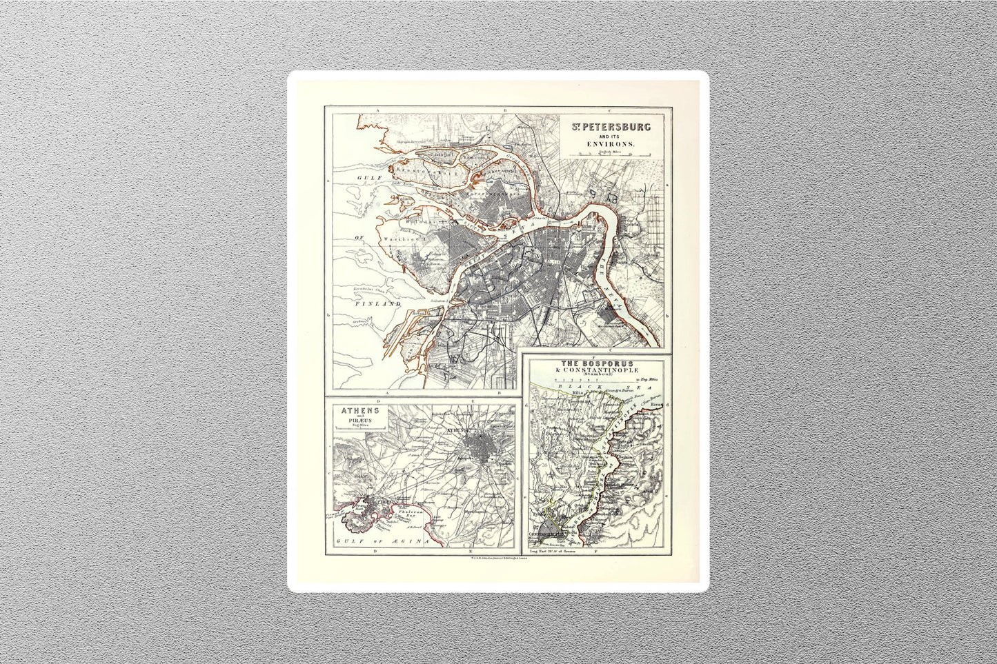 EUROPEAN CITIES Map Sticker