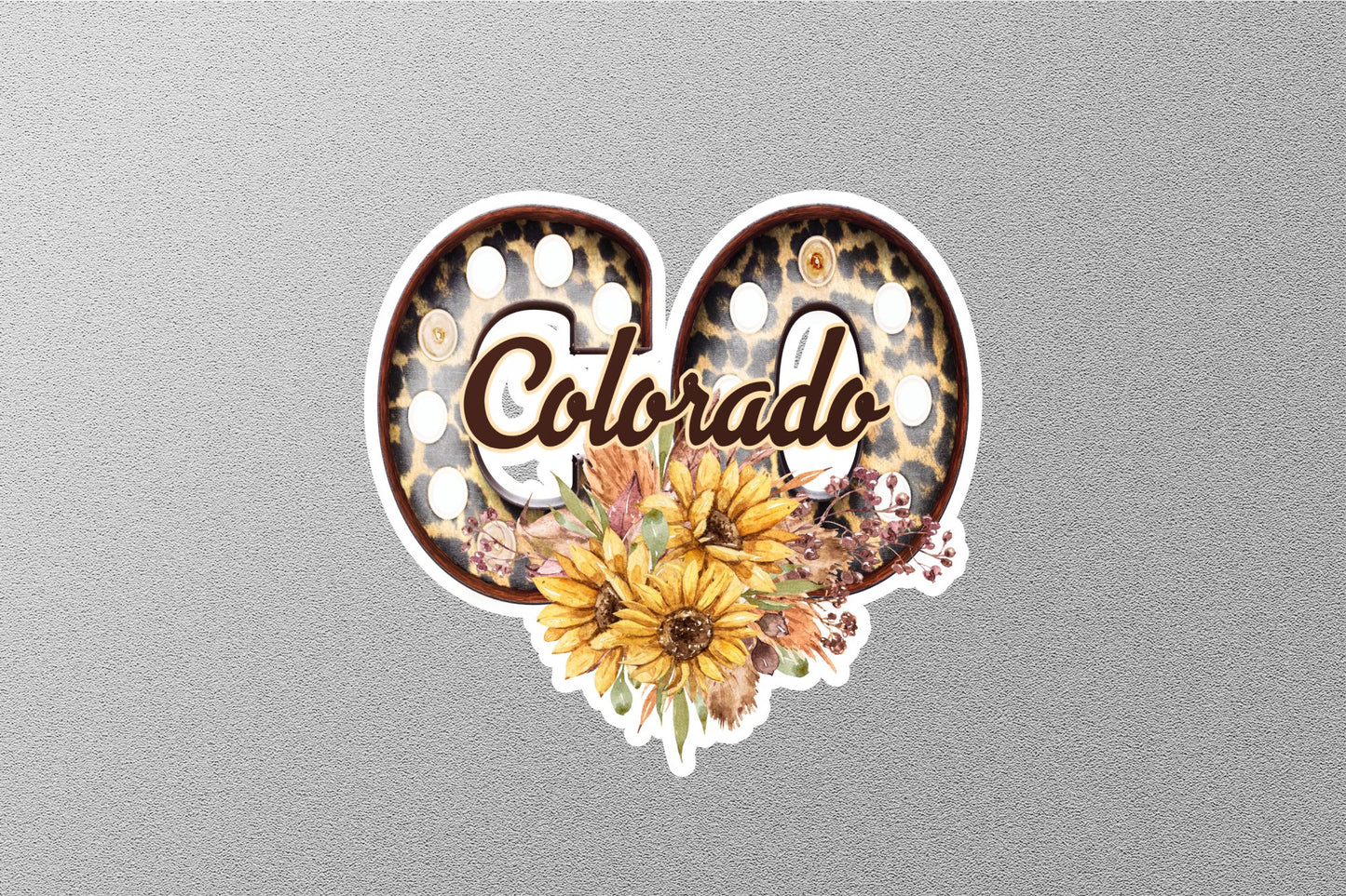 Floral Co Colorado With Sunflowers State Sticker